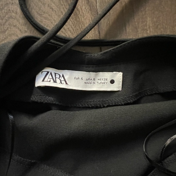 Zara Black Surplice Asymmetrical Hem Mini
Dress SZ S - Picture 6 of 7
